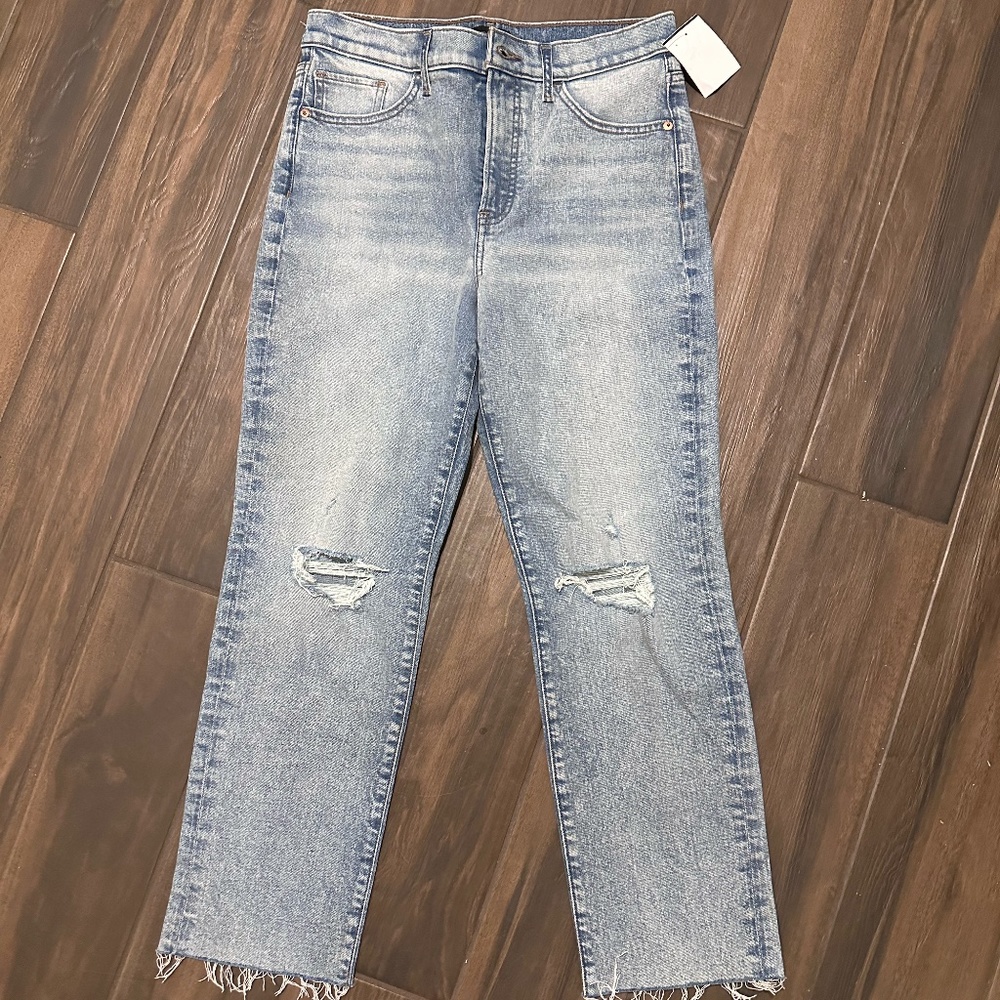 Express Super High Rise Straight Jeans